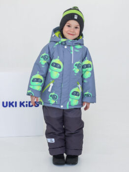 Комплект зимний для мальчика UKI kids Робот серый