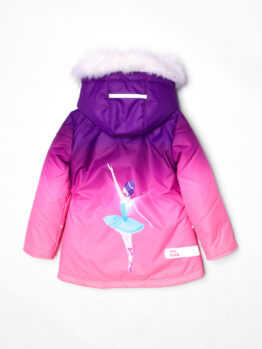 Комплект зимний для девочки UKI kids Балет фиолетовый-коралл 10