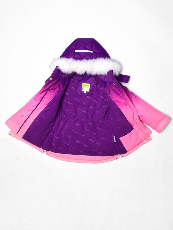 Комплект зимний для девочки UKI kids Балет фиолетовый-коралл 8