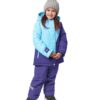 Комплект зимний для девочки UKI kids Элси голубой-фиолетовый (1)