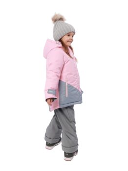 Комплект зимний для девочки UKI kids Элси розовый-серый (3)