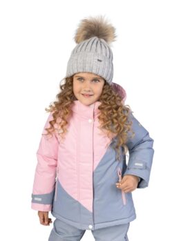 Комплект зимний для девочки UKI kids Элси розовый-серый (5)