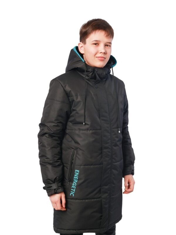 Пальто зимнее для мальчика Potomok by UKI kids Минимал черный (3)