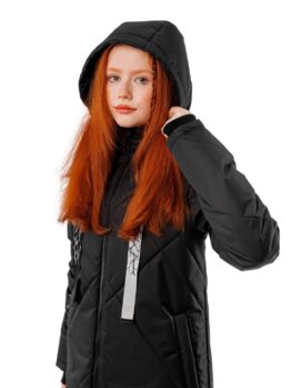 Куртка демисезонная для девочки Potomok by UKI kids МИЯ черный (7)