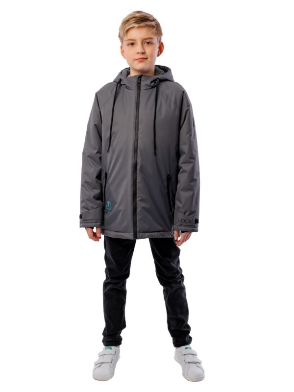 Куртка демисезонная для мальчика Potomok by UKI kids Лок темно-серый (2)