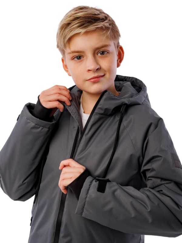 Куртка демисезонная для мальчика Potomok by UKI kids Лок темно-серый (8)