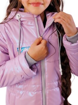 Пальто демисезонное для девочки UKI kids ШАЙ розовый (10)