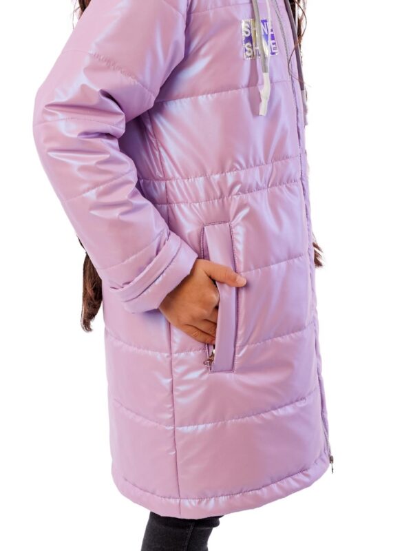 Пальто демисезонное для девочки UKI kids ШАЙ розовый (12)