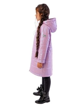 Пальто демисезонное для девочки UKI kids ШАЙ розовый (3)