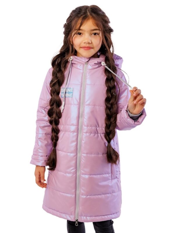 Пальто демисезонное для девочки UKI kids ШАЙ розовый (7)