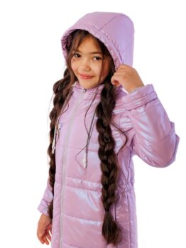 Пальто демисезонное для девочки UKI kids ШАЙ розовый (8)